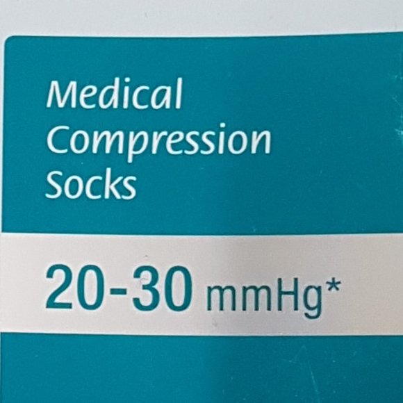 JOBST ACTIVEWEAR COMPRESSION SOCKS 20-30 mmHG BLACK & WHITE - Picture 2 of 7